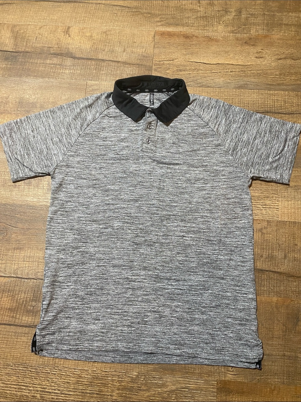 LEG3ND Inspire Grey and Black Polo Men's Top Size Medium